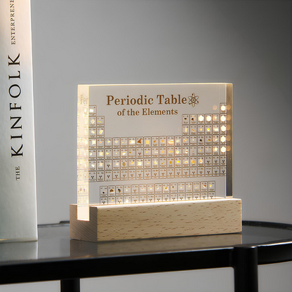 Elements Periodic Table - 83 Authentic Elements - Acrylic Display with LED Lighting