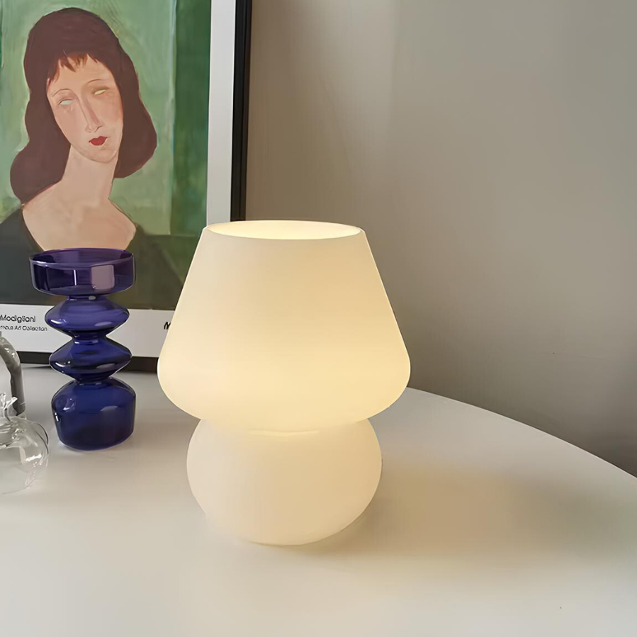 Hand-Blown Glass Lamp - Unique Artisanal Design - Premium Materials - Dimmable Lighting - Warm/Natural/Cool White Light - Elegant Home Décor