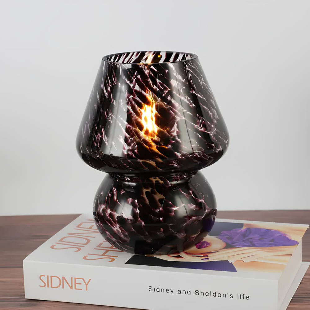 Hand-Blown Glass Lamp - Unique Artisanal Design - Premium Materials - Dimmable Lighting - Warm/Natural/Cool White Light - Elegant Home Décor