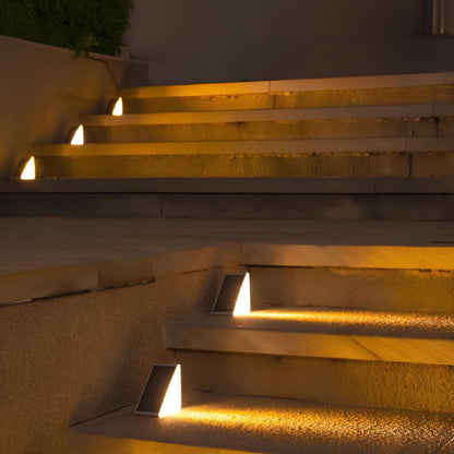 Solar Powered Stair Lights - No Wiring Needed - Waterproof - Solar-Powered LEDs - Easy Installation - 8-10 Hours Illumination - Warm White Glow.