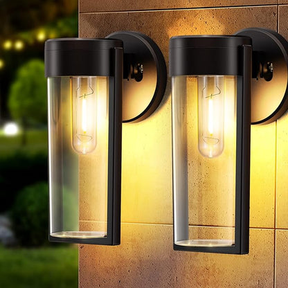 Solar Powered Wall Lights - Warm Glow LED - IP65 Waterproof - Weatherproof ABS - Modern Minimalist Design - Easy Installation