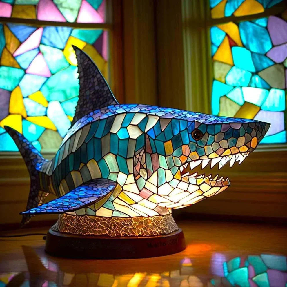 Light Sculptures - Stained Glass Animal-Inspired Lighting - 16 Unique Motifs - USB Rechargeable - 12-16 Hours Battery Life - Enchanting Home Decor