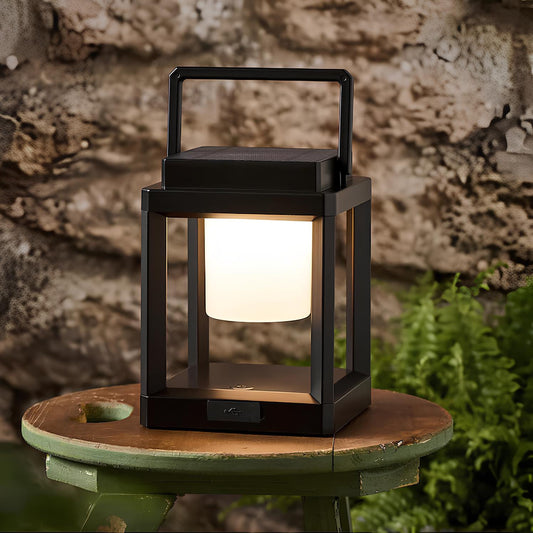 Outdoor Solar Lantern – Adjustable Brightness – Solar & USB Charging – IP44 Waterproof – Eco-Friendly Portable Light for Garden, Patio, Yard