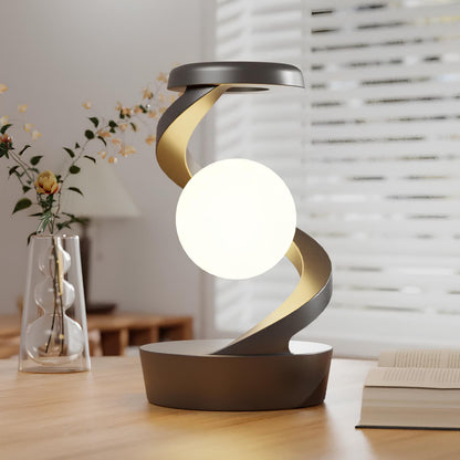 Glow Table Lamp - Gesture-Controlled Light - Spiral Design with Dynamic Lighting - Wireless Phone Charging - Multiple Colors - Modern Decor