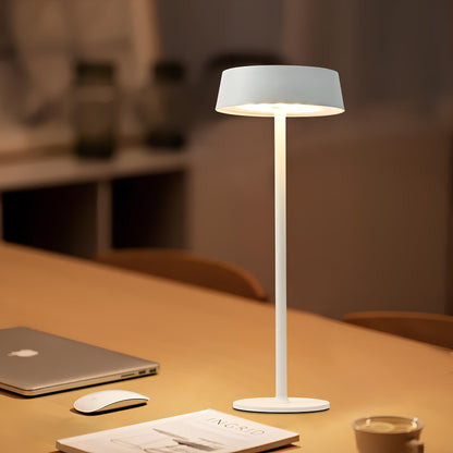 Sleek Modern Table Lamp - Rechargeable - Cordless - Dimmable Touch Control - 3 Light Modes - Durable Iron - Warm/Natural/Cool Light