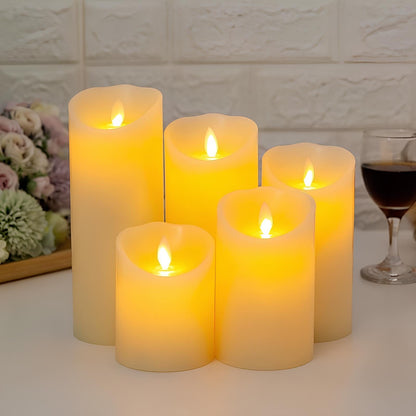 Flameless Block Candles - LED Lights Flicker Like Real Flames - Safe - Stylish & Energy-Efficient - Multiple Designs & Sizes - Perfect for Home Décor or Events