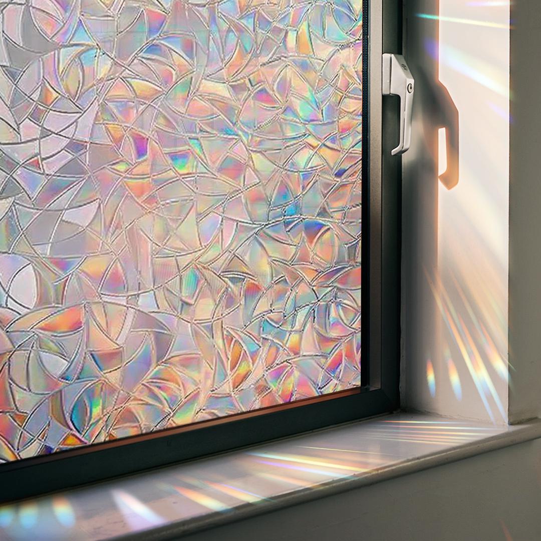 Sun Catchers - Static Cling Window Film - Reflects Sunlight for Indoor Rainbows - Easy to Apply & Transfer - Eco-Friendly Bird Deterrent - Multiple Shapes