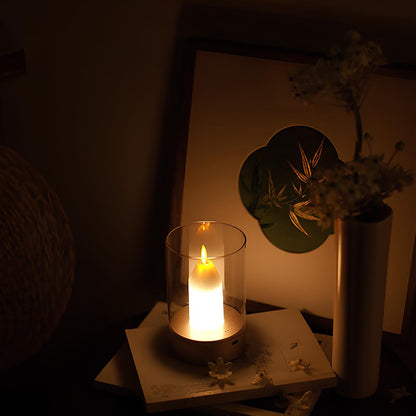 Candle Glow - LED Gesture-Controlled Table Lamp - Sleek Design - Warm White Light - Adjustable Brightness