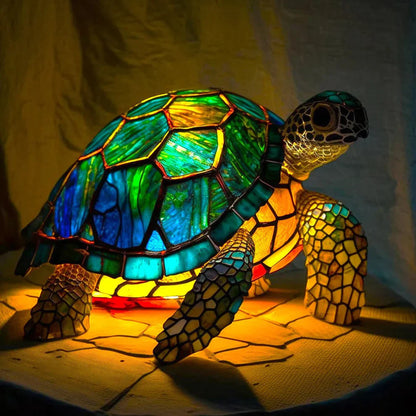 Light Sculptures - Stained Glass Animal-Inspired Lighting - 16 Unique Motifs - USB Rechargeable - 12-16 Hours Battery Life - Enchanting Home Decor