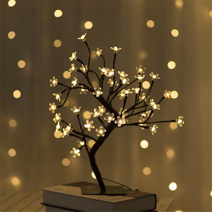 Cherry Blossom Tree - Aesthetic Decorative Light - Cozy Warm White LED Lights - USB Powered - Bendable Branches - Indoor & Outdoor Use