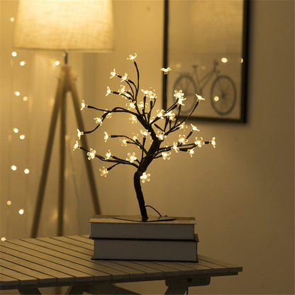 Cherry Blossom Tree - Aesthetic Decorative Light - Cozy Warm White LED Lights - USB Powered - Bendable Branches - Indoor & Outdoor Use