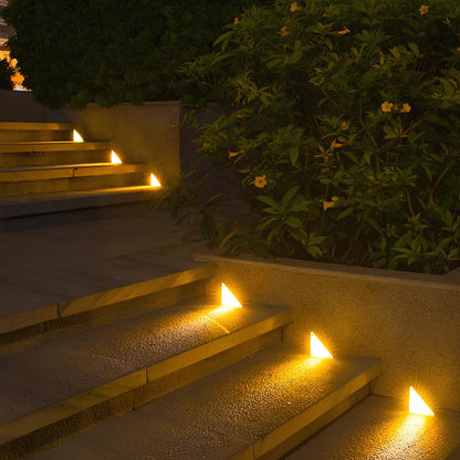 Solar Powered Stair Lights - No Wiring Needed - Waterproof - Solar-Powered LEDs - Easy Installation - 8-10 Hours Illumination - Warm White Glow.