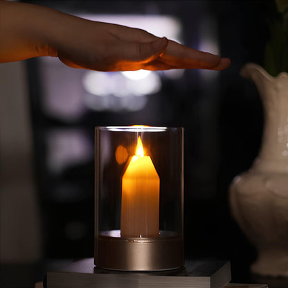 Candle Glow - LED Gesture-Controlled Table Lamp - Sleek Design - Warm White Light - Adjustable Brightness