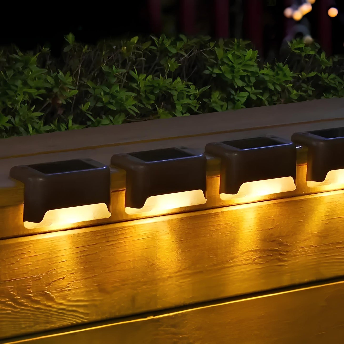 Solar Step Lights - Weather-Resistant LED Lighting - Solar Powered with Automatic Activation - Ideal for Stairs, Patios, and Gardens