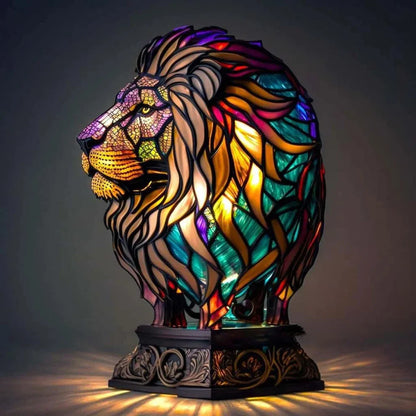 Light Sculptures - Stained Glass Animal-Inspired Lighting - 16 Unique Motifs - USB Rechargeable - 12-16 Hours Battery Life - Enchanting Home Decor