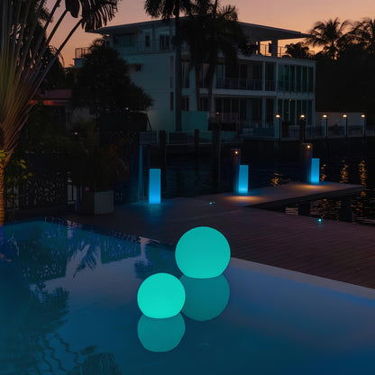 Spherical Garden Light - Weather-Resistant - 16 Color Options - Remote Control - Long-Lasting with Solar Option - Perfect for Indoor & Outdoor Use - LED Powered.