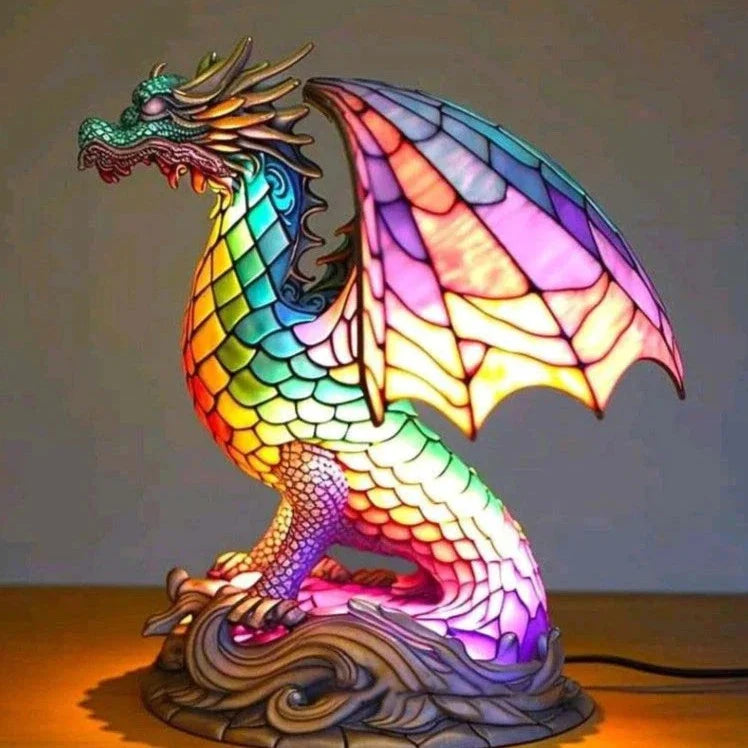 Light Sculptures - Stained Glass Animal-Inspired Lighting - 16 Unique Motifs - USB Rechargeable - 12-16 Hours Battery Life - Enchanting Home Decor