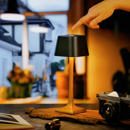 Table Lamp - Rechargeable & Waterproof - Dimmable with 14-16 Hours of Runtime - USB Type-C Charging - Warm White Light - Minimalist Design