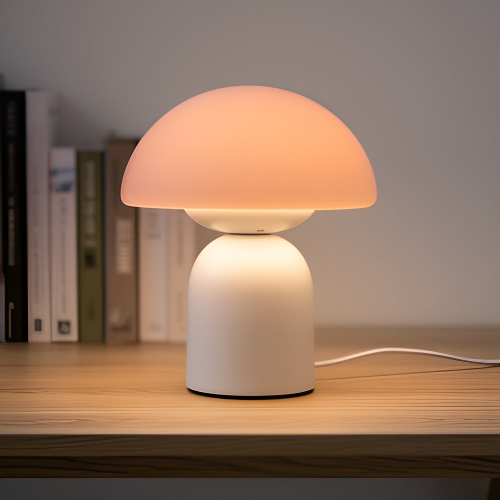 Marble Murano Glass Mushroom Table Lamp – Dimmable Touch Control