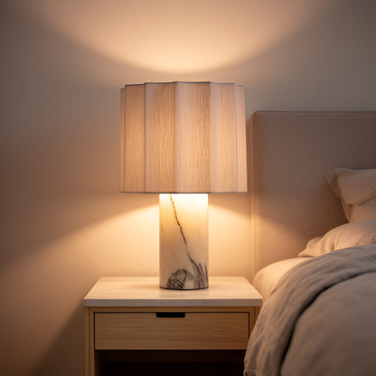 Minimalist Marble Table Lamp – Dimmable Touch Control
