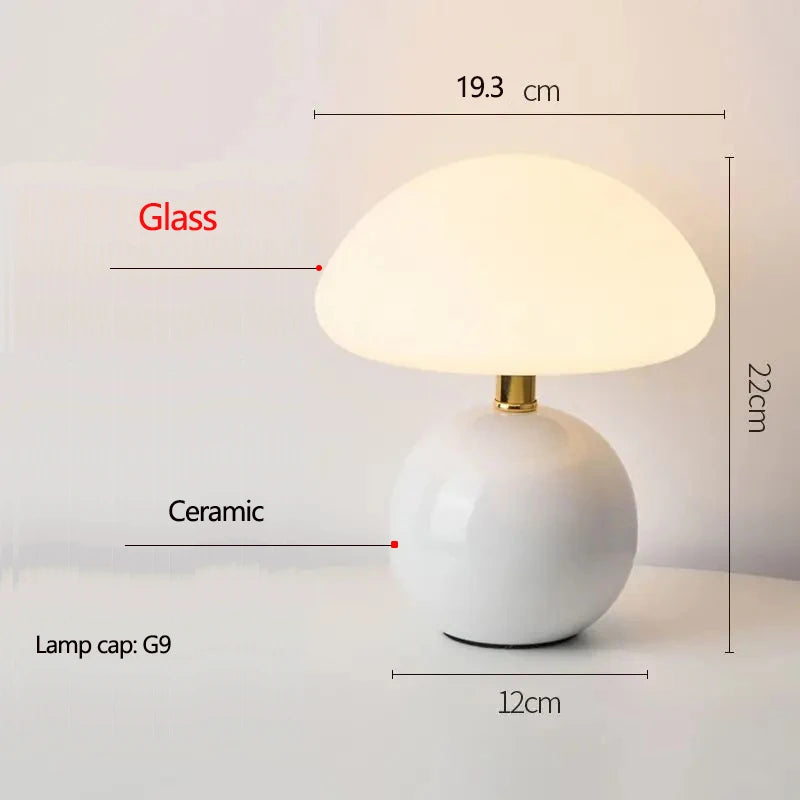 Nordic Ceramic Mushroom Table Lamp