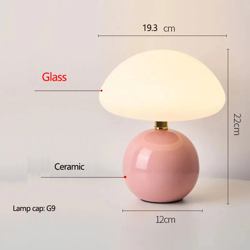 Nordic Ceramic Mushroom Table Lamp