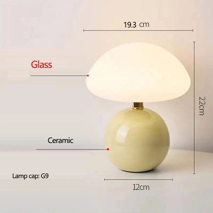 Nordic Ceramic Mushroom Table Lamp