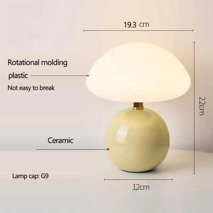 Nordic Ceramic Mushroom Table Lamp