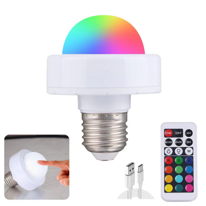 Rechargeable Light Bulb - Dimmable LED - Remote-Controlled - Touch Sensitive - Multi-Color Options