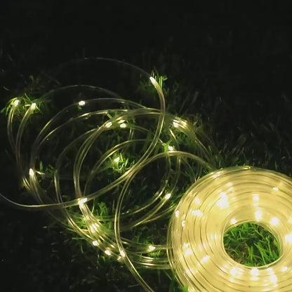 Solar LED Rope Light – Waterproof – 300 LEDs – 8 Lighting Modes – Outdoor Christmas Lights – Warm White/Colourful Options
