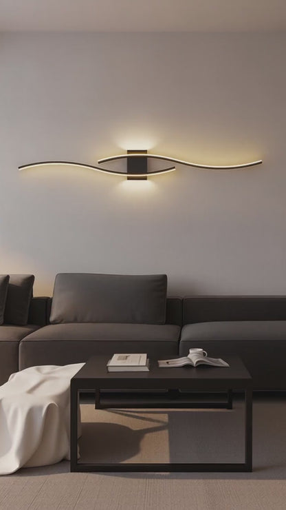 Modern LED Wall Lamp with Remote Control – Adjustable Length and Color for Indoor Wall Lighting and Sconce Use