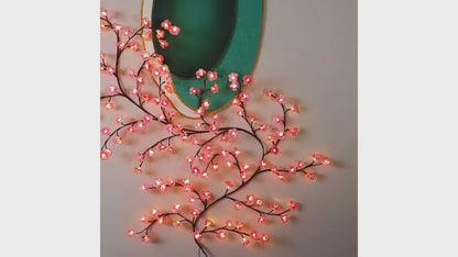 96LED Cherry Blossom Branch Lights - Warm White USB Powered Indoor Outdoor Decorative Night Lights