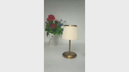 Luxury Pleated Rechargeable Table Lamp