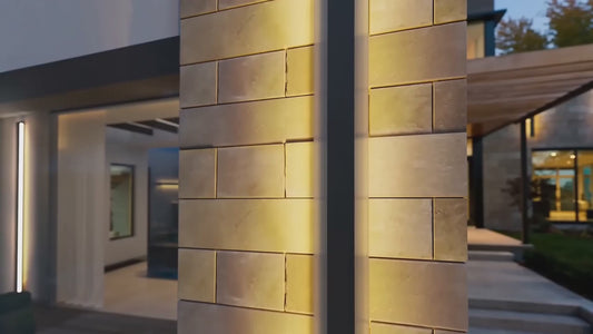 Aluminium Linear LED Outdoor Wall Light - Backlit Wall Light