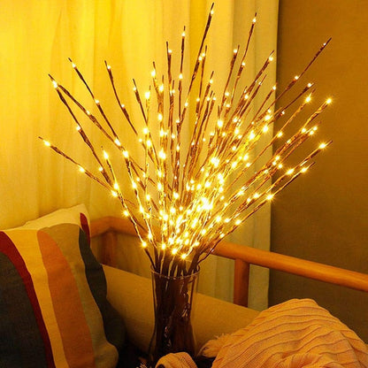 Lighted Branches Lamp – Nature-Inspired Design – 20 LEDs – Battery Powered – Willow/Rose/Orchid Options – Energy-Efficient Indoor Decoration