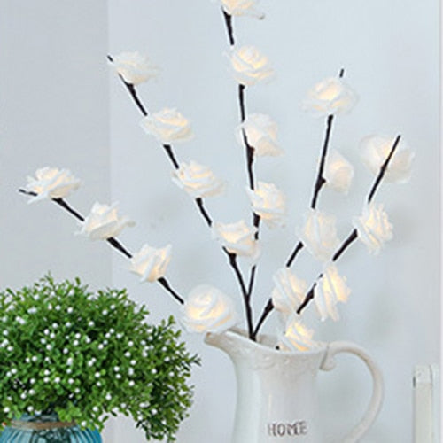 Lighted Branches Lamp – Nature-Inspired Design – 20 LEDs – Battery Powered – Willow/Rose/Orchid Options – Energy-Efficient Indoor Decoration