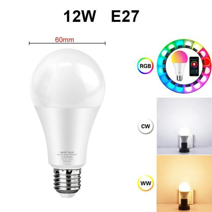 Smart LED Bulb - App & Voice Control - Adjustable Brightness & Color - Alexa & Google Compatible