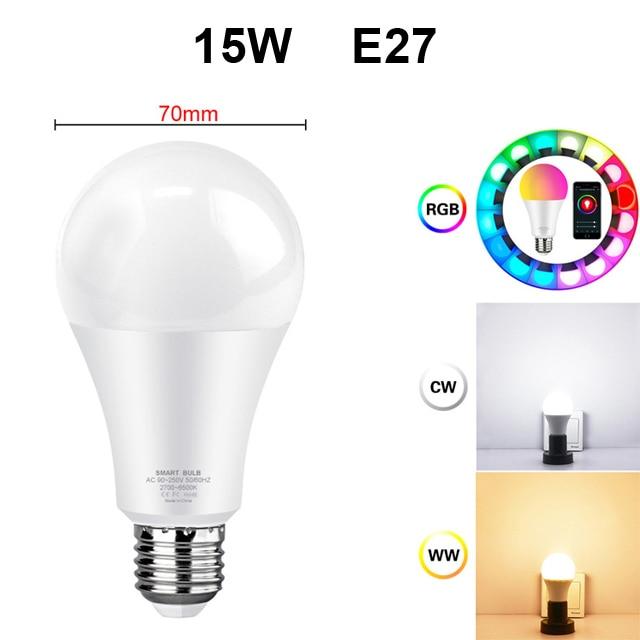 Smart LED Bulb - App & Voice Control - Adjustable Brightness & Color - Alexa & Google Compatible