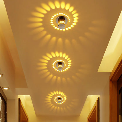 Spiral Light - Modern LED Wall & Ceiling Lamp with 7 Colors - Energy-Saving Aluminum Design for Stunning Atmosphere