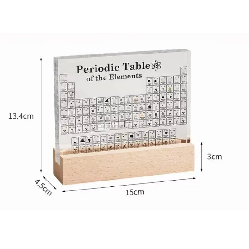 Elements Periodic Table - 83 Authentic Elements - Acrylic Display with LED Lighting