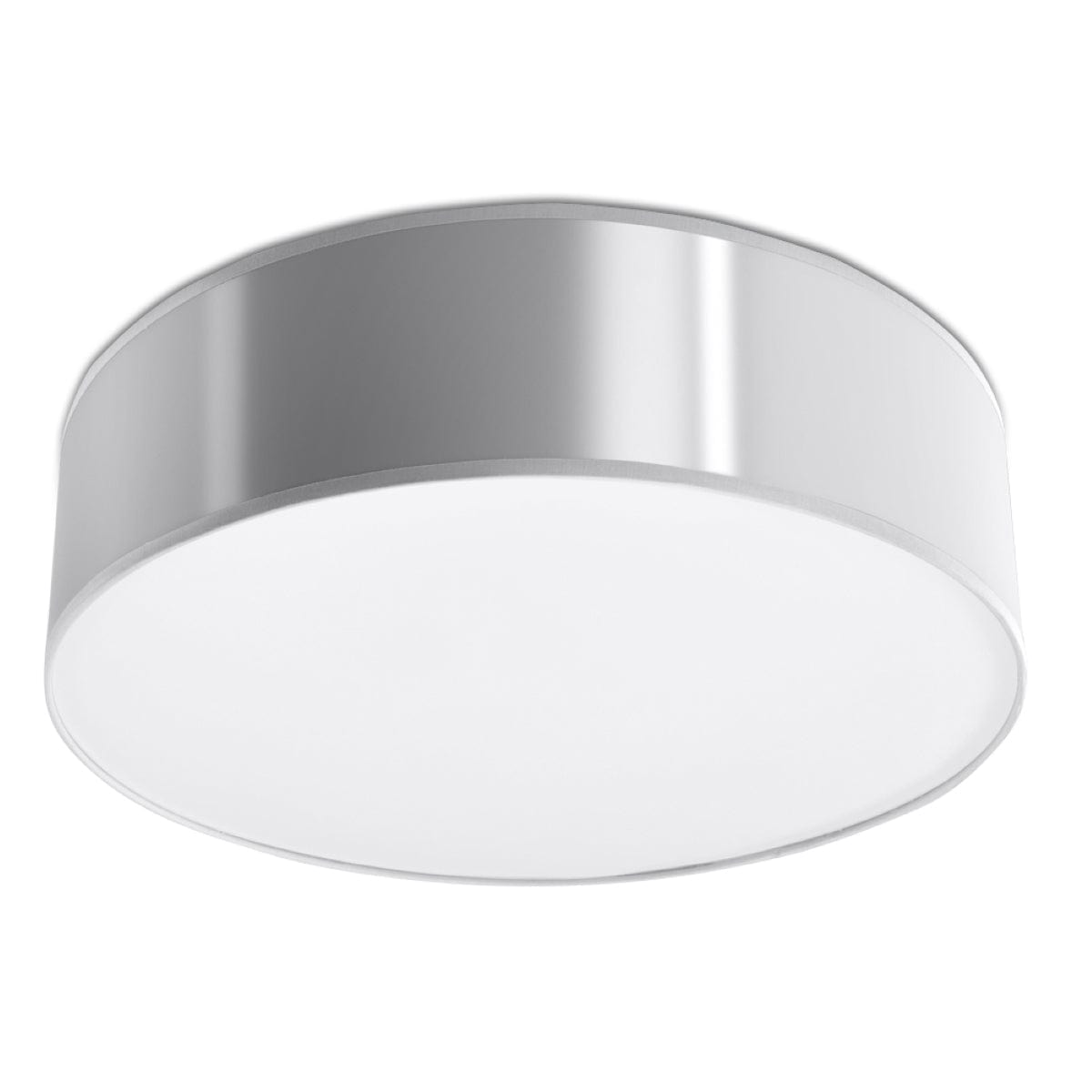 Sollux Lighting Arena Gray Ceiling Lamp - 2x E27 LED - Modern PVC Design - 35x35x11 cm