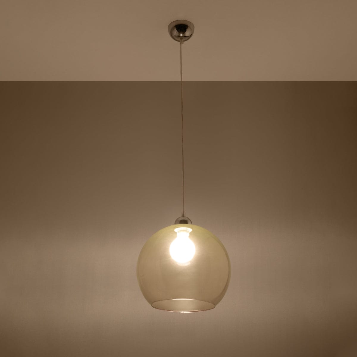 Sollux Lighting BALL Glass Pendant Lamp - Minimalist Design - 8 Color Options - E27 Bulb Compatible - Even Light Distribution