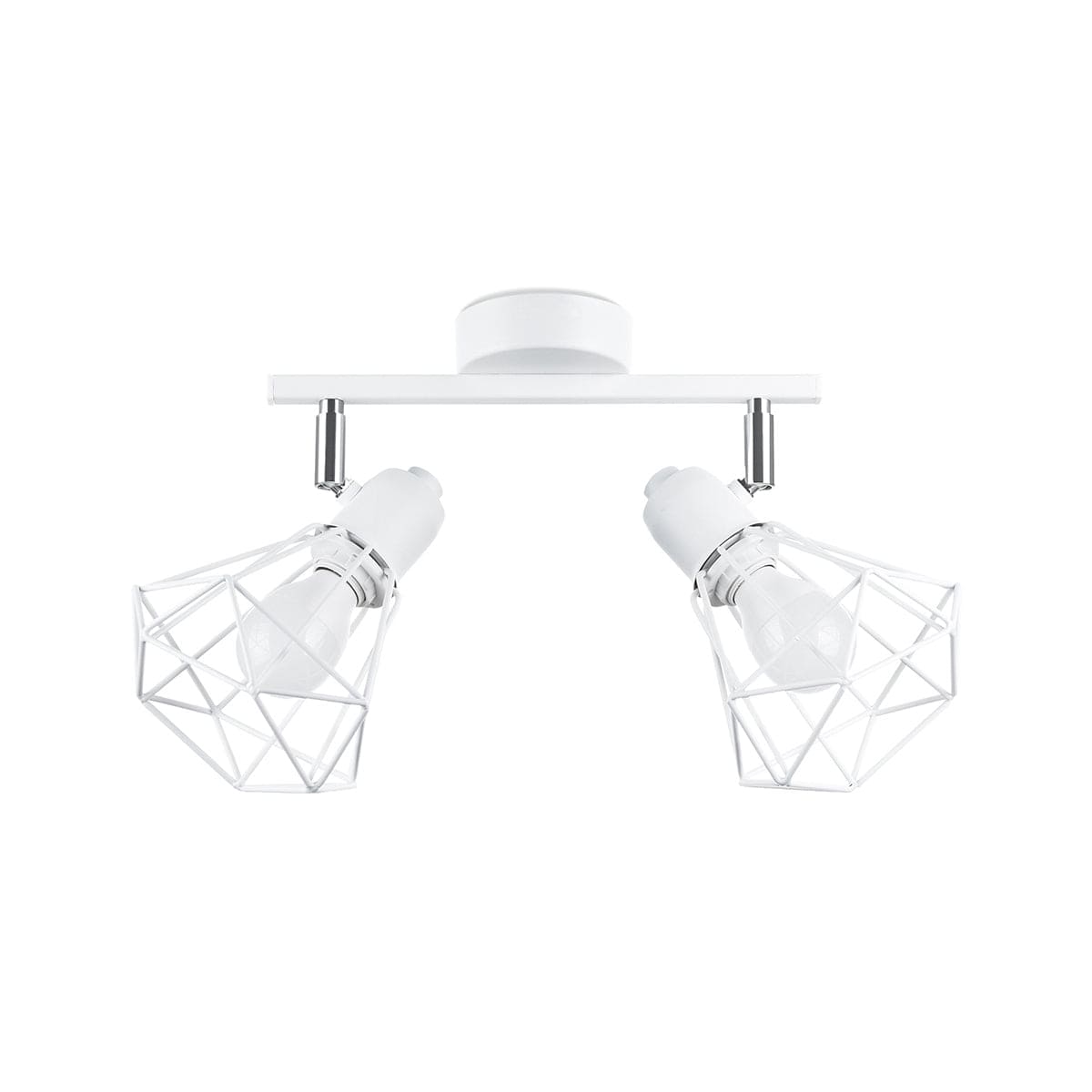 Sollux Lighting Ceiling Lamp Artemis 2 White - Modern Loft-Style - Adjustable Light Angle - Replaceable Bulbs - Durable Powder-Coated Steel - Versatile Lighting Solution