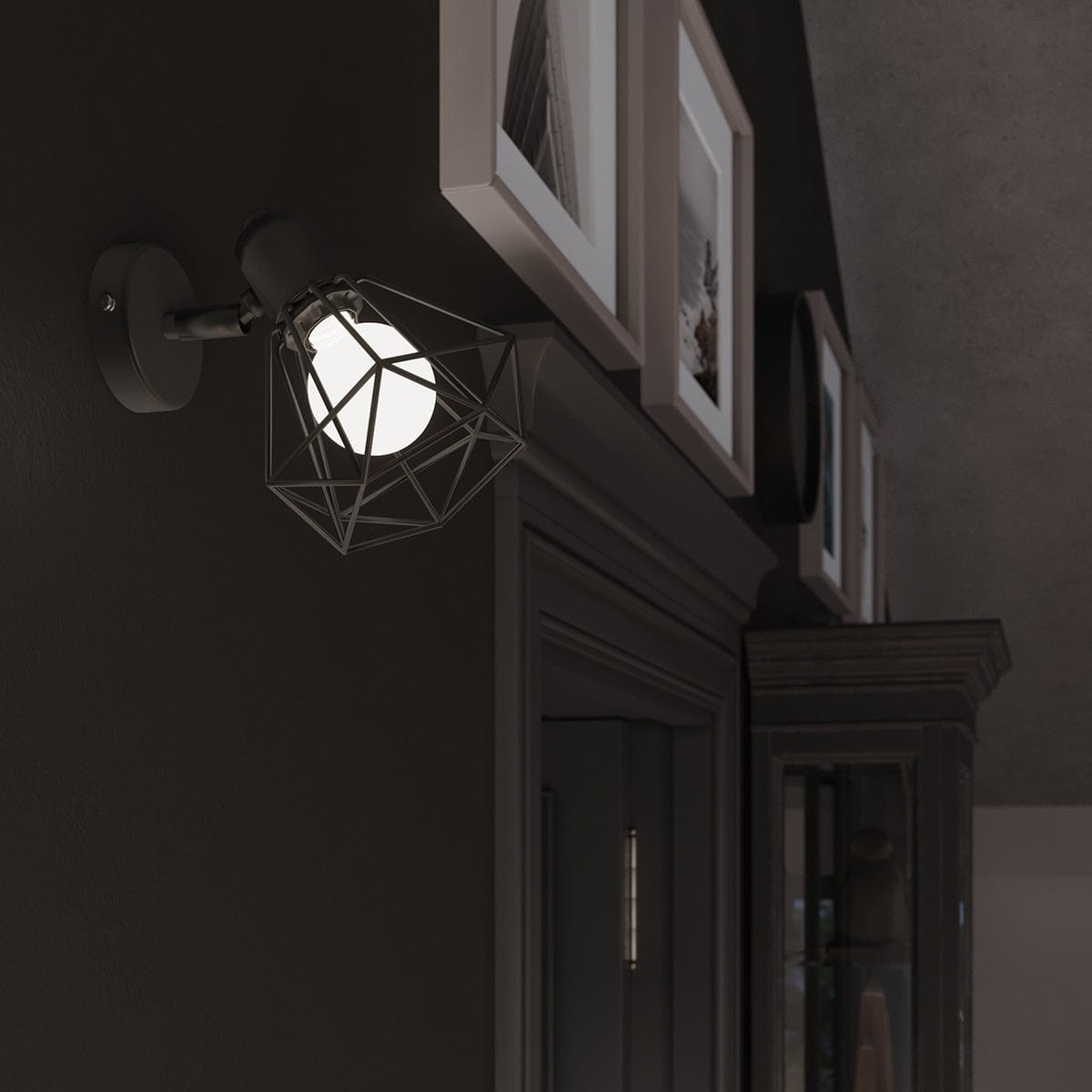 Sollux Lighting Ceiling Lamp Artemis 3 Black - Modern Loft-Style - Adjustable Light Angle - Replaceable Bulbs - Durable Powder-Coated Steel - Versatile 3-Point Lighting