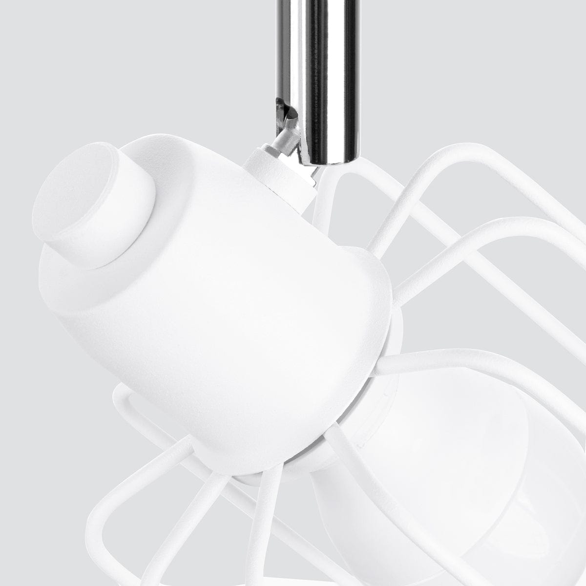 Sollux Lighting Ceiling Lamp Beluci 2 White - Loft Style - Adjustable Light Angle - Durable Steel Build - Minimalist Industrial Design - Interchangeable E27 Bulbs