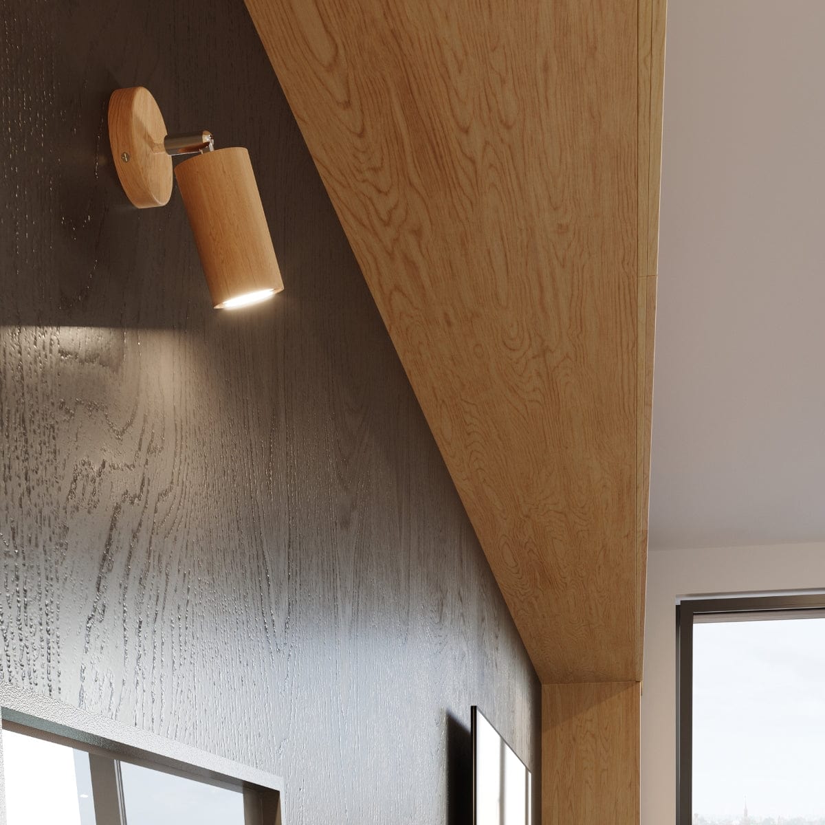 Sollux Lighting Ceiling Lamp Berg 3 Natural Wood - Wooden Ceiling Light - Three Movable Lampshades - Stylish and Functional Design - Compatible with GU10 Bulbs