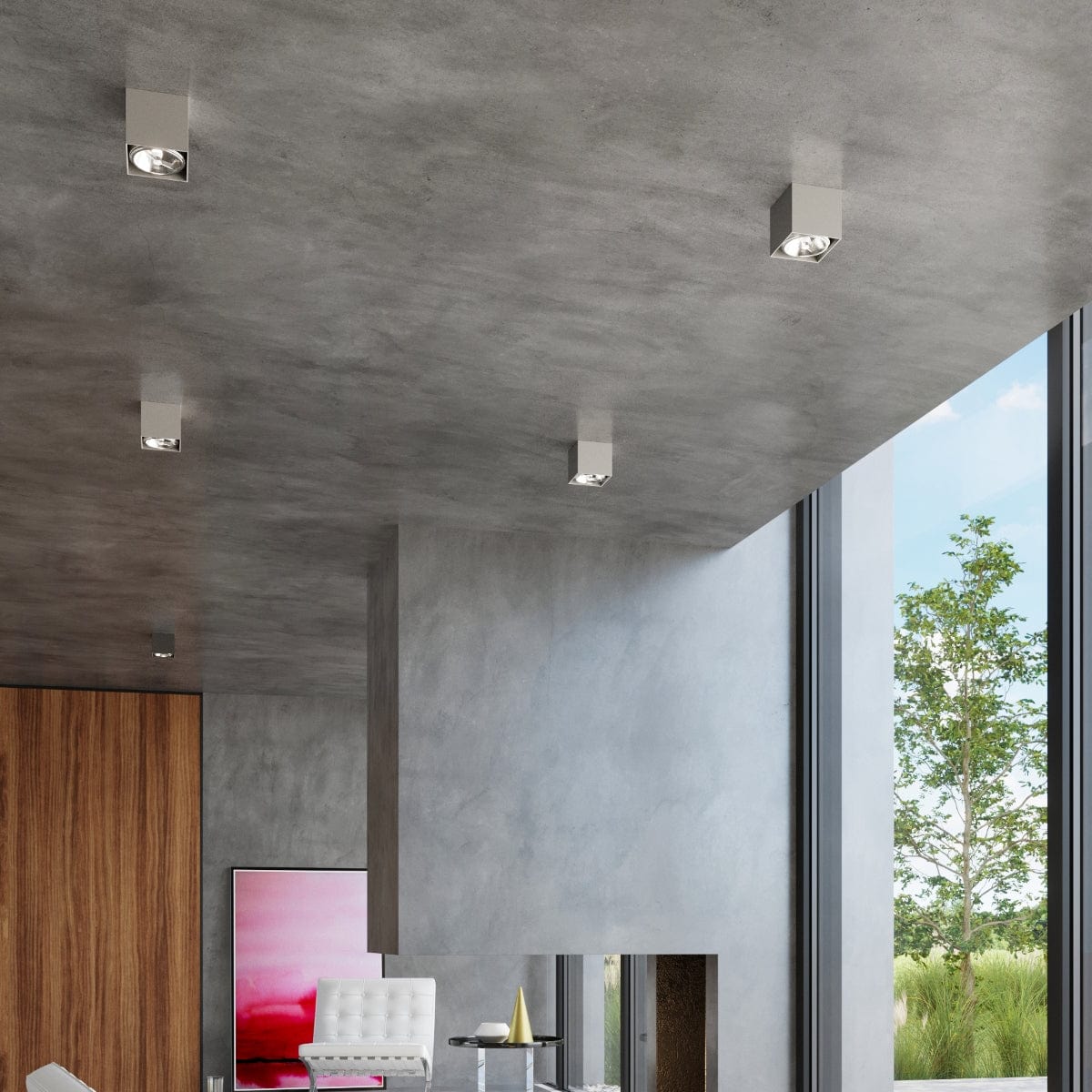 Sollux Lighting Ceiling Lamp Blake Grey - Modern BLAKE Spot Ceiling Light - Minimalist Design - Easy Surface Mounting - Compatible with GU10 Bulbs