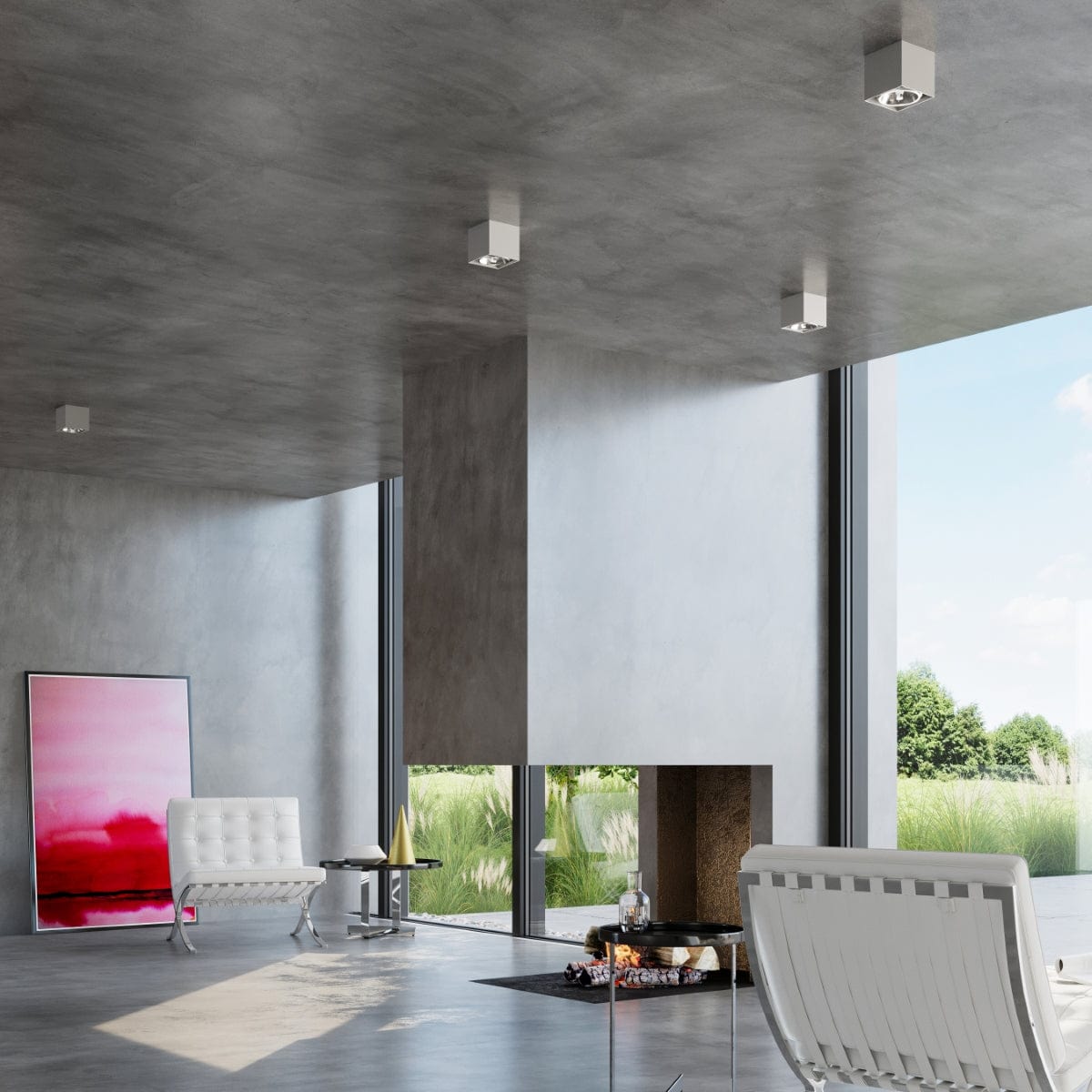 Sollux Lighting Ceiling Lamp Blake Grey - Modern BLAKE Spot Ceiling Light - Minimalist Design - Easy Surface Mounting - Compatible with GU10 Bulbs