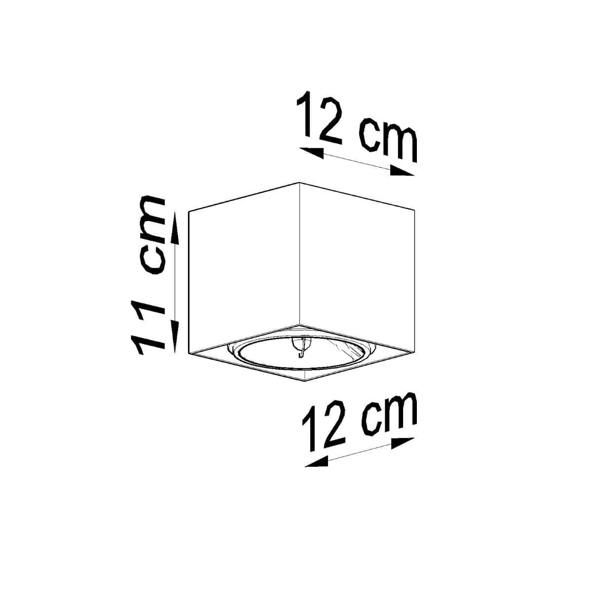 Sollux Lighting Ceiling Lamp Blake Grey - Modern BLAKE Spot Ceiling Light - Minimalist Design - Easy Surface Mounting - Compatible with GU10 Bulbs