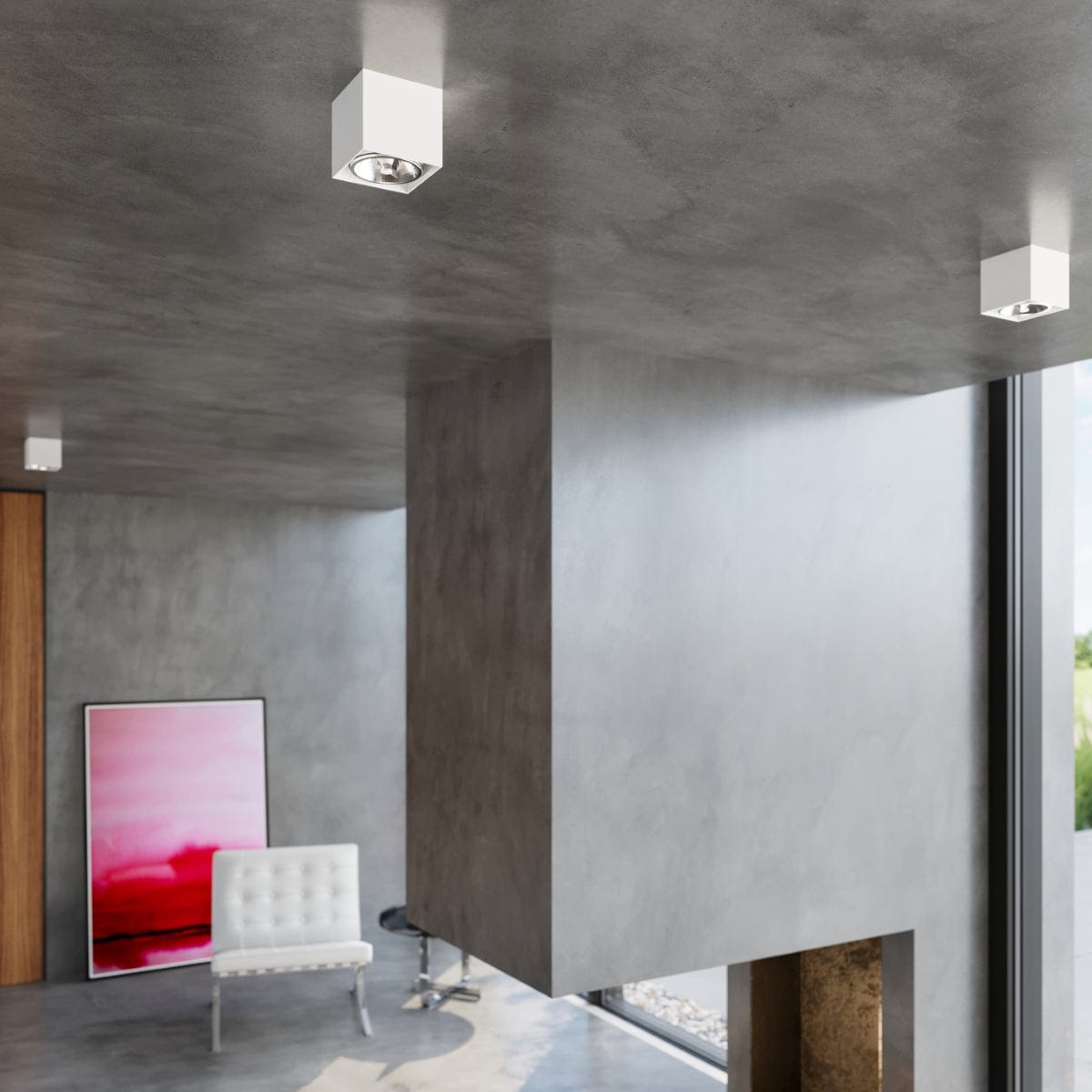Sollux Lighting Ceiling Lamp Blake White - Modern BLAKE Spot Ceiling Light - Minimalist Design - Easy Surface Mounting - Compatible with GU10 Bulbs
